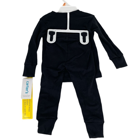 Carter’s Glow In The Dark Skeleton Pajamas Black Size 12 Months - Picture 4 of 9